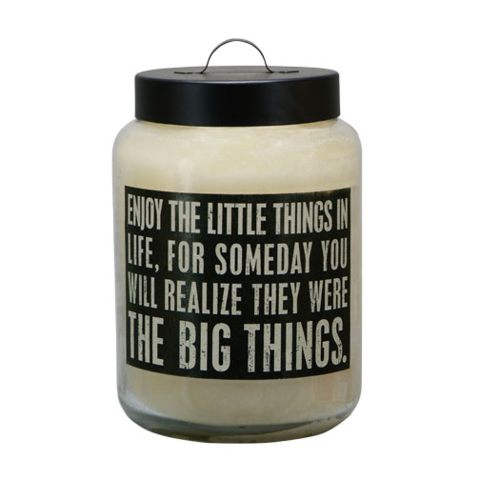 BOX SIGN CANDLE - ENJOY THE LITTLE THINGS