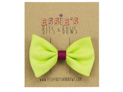 Neon yellow Bella Hair Bow
